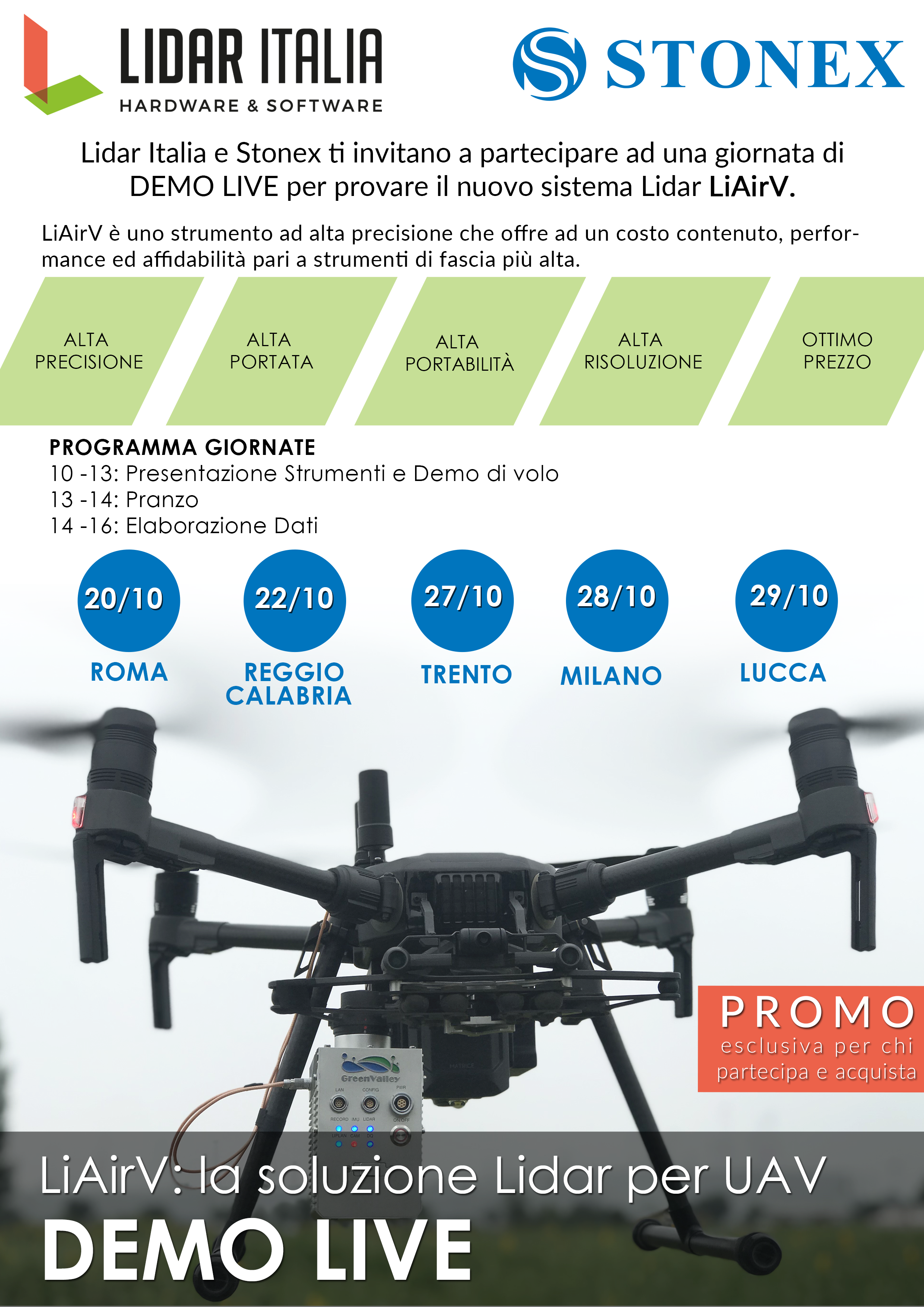 Eventi per la presentazione del nuovo strumento LiAir V